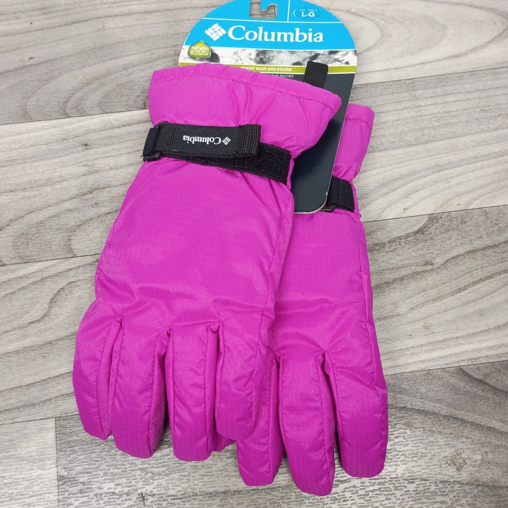 NWT COLUMBIA YOUTH Large Omni-Shield Pink Snoward Snow Glove Kids Water Resist